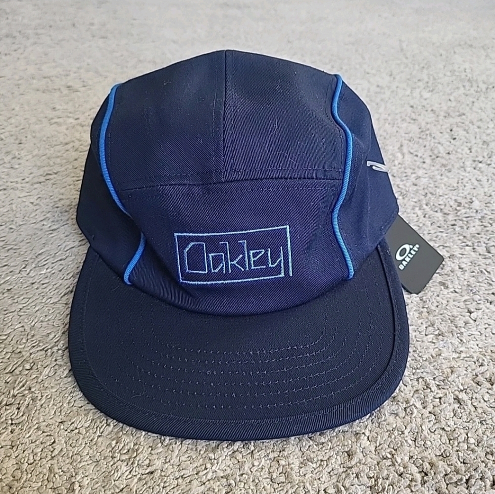 Oakley Navy Blue Hat with Light Blue Trim